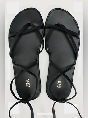 Zara lace up sandals